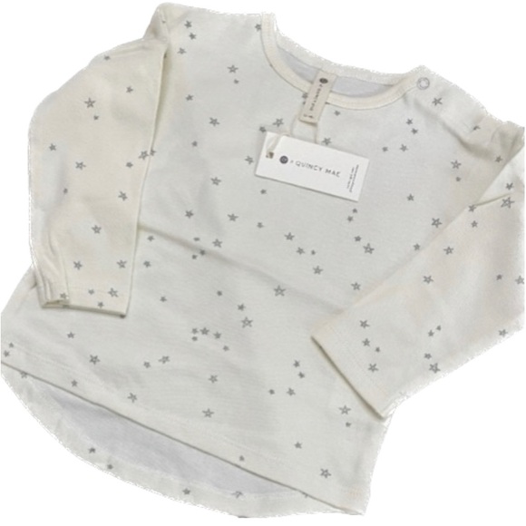 Quincy Mae Other - xSOLD Quincy Mae Organic Cotton Hi-Lo Star Top, Gender Neutral, Ivory, High-Low